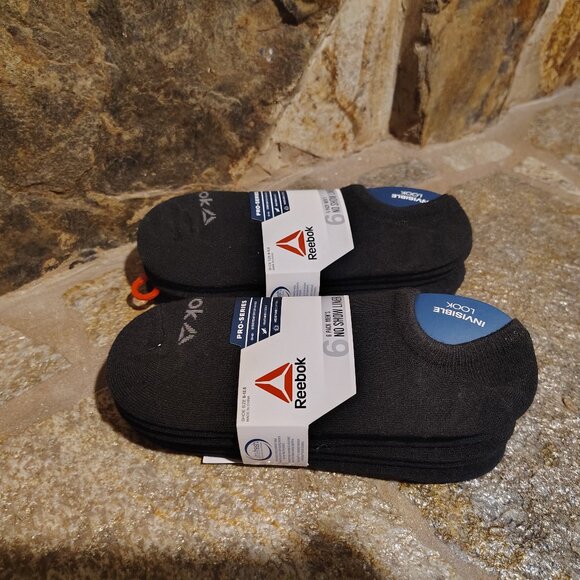 Reebok Other - Reebok Men's Pro-Series No Show Liner Black Socks 2 Packs Size 6 - 12.5 NWT